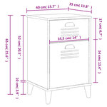 vidaXL Table de chevet VIKEN noir bois d'ingénierie