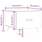 vidaXL Table basse Chêne fumé 50x50x40 cm Bois d'ingénierie