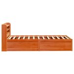 vidaXL Cadre de lit avec tête de lit cire marron 90x200 cm bois de pin