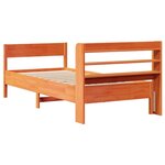 vidaXL Cadre de lit sans matelas cire marron 100x200cm bois pin massif