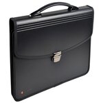 EXACOMPTA Valisette noire EXABAG avec poignée, 2 compartiments , Clip détachable pour clé USB