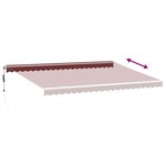 vidaXL Auvent rétractable automatique bordeaux 500x300 cm