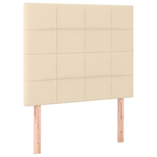 vidaXL Têtes de lit 2 Pièces Crème 100x5x78/88 cm Tissu