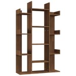 vidaXL Bibliothèque Chêne marron 86x25 5x140 cm Bois d'ingénierie