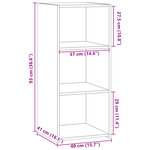 vidaXL Buffet gris béton 40x41x93 cm bois d'ingénierie