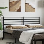 vidaXL Tête de lit métal noir 200 cm