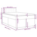 vidaXL Sommier à lattes de lit avec matelas Marron foncé 120x200 cm
