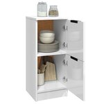 vidaXL Buffet Blanc brillant 30x30x70 cm Bois d'ingénierie