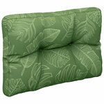 vidaXL Coussin de palette motif de feuilles 50x40x12 cm tissu