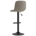 vidaXL Tabourets de bar lot de 2 gris clair velours