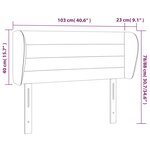 vidaXL Tête de lit avec oreilles Rose 103x23x78/88 cm Velours