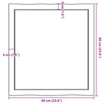 vidaXL Dessus de table bois massif non traité bordure assortie