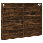 vidaXL Armoire à vitrine chêne fumé 100x8 5x75 cm bois d'ingénierie