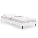 vidaXL Cadre de lit blanc 75x190 cm bois d'ingénierie
