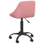 Vidaxl chaise de salle à manger rose velours