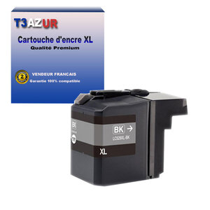 T3AZUR - Cartouche compatible avec Brother MFC-J200 DCP-J105 MFC-J200 DCP-J100 DCP-J105 LC529XL Noire