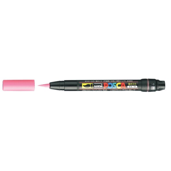 Marqueur pinceau brush pcf350 1-10mm rose x 5 POSCA