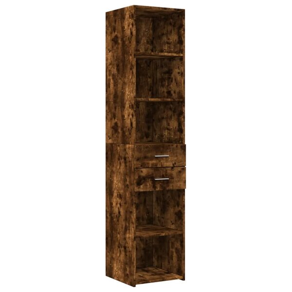 vidaXL Buffet haut chêne fumé 40x42 5x185 cm bois d'ingénierie