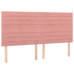vidaXL Cadre de lit avec tête de lit Rose 160x200 cm Velours