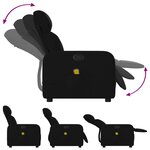 vidaXL Fauteuil de massage inclinable Noir Tissu