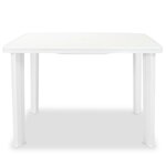 vidaXL Table de jardin Blanc 101 x 68 x 72 cm Plastique