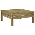 vidaXL Salon de jardin 5 Pièces avec coussins bois de pin imprégné