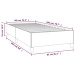vidaXL Cadre de lit Noir 80x200 cm Similicuir