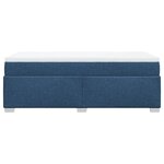vidaXL Sommier à lattes de lit avec matelas Bleu 90x200 cm Tissu