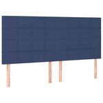 vidaXL Sommier à lattes de lit avec matelas Bleu 180x200 cm Tissu