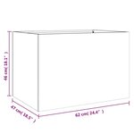 vidaXL Jardinière anthracite 62x47x46 cm acier laminé à froid