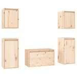 vidaXL Meubles TV 5 Pièces Bois massif de pin