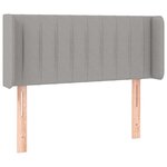 vidaXL Tête de lit avec oreilles Gris clair 83x16x78/88 cm Tissu