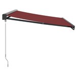 vidaXL Auvent manuel rétractable bordeaux 350x250 cm