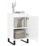 vidaXL Buffets 2 Pièces blanc brillant 40x35x70 cm bois d'ingénierie