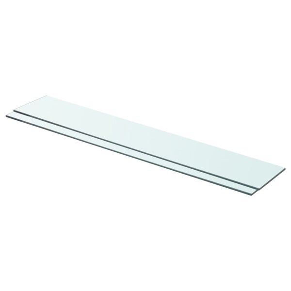 vidaXL Panneaux d'étagère 2 Pièces Verre Transparent 80 x 12 cm