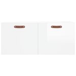 vidaXL Armoire murale blanc brillant 80x36 5x35 cm bois d'ingénierie