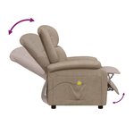 vidaXL Fauteuil de massage Cappuccino Similicuir