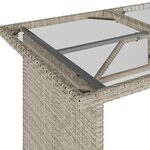 vidaXL Ensemble à manger de jardin et coussins 2 Pièces gris clair rotin