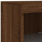 vidaXL Buffet avec lumières LED chêne marron 41x37x100 cm