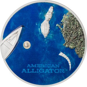 AMERICAN ALLIGATOR 1 Once Argent Coin 5 Dollars Palau 2022