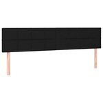 vidaXL Sommier à lattes de lit avec matelas Noir 200x200 cm Tissu