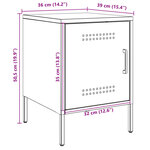 vidaXL Tables de chevet 2 Pièces jaune moutarde 36x39x50 5 cm acier