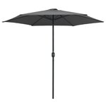 vidaXL Parasol d'extérieur et mât en aluminium 270x246 cm Anthracite