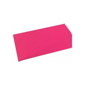 Paquet de 100 Intercalaires trapézoidale A4 carton 190g Rouge Rose HERLITZ