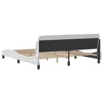 vidaXL Cadre de lit avec tête de lit Blanc 180x200 cm Similicuir