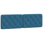 vidaXL Cadre de lit avec lumières LED bleu 160x200 cm velours