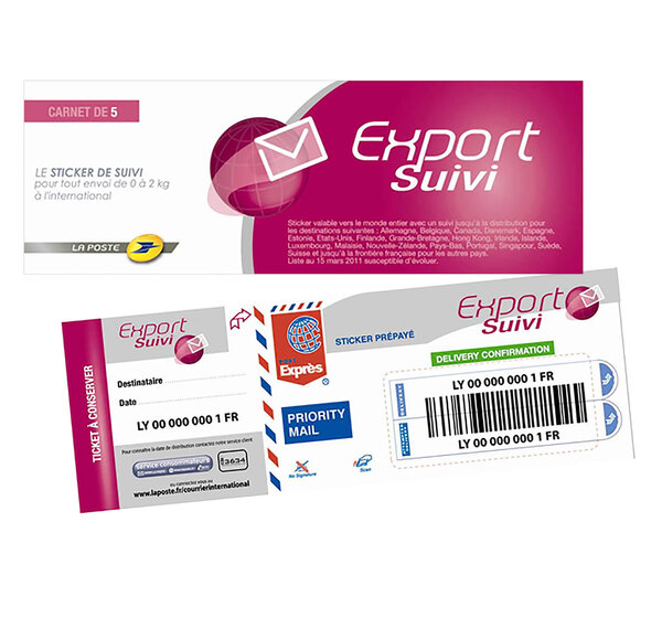Sticker suivi international - Lot de 5