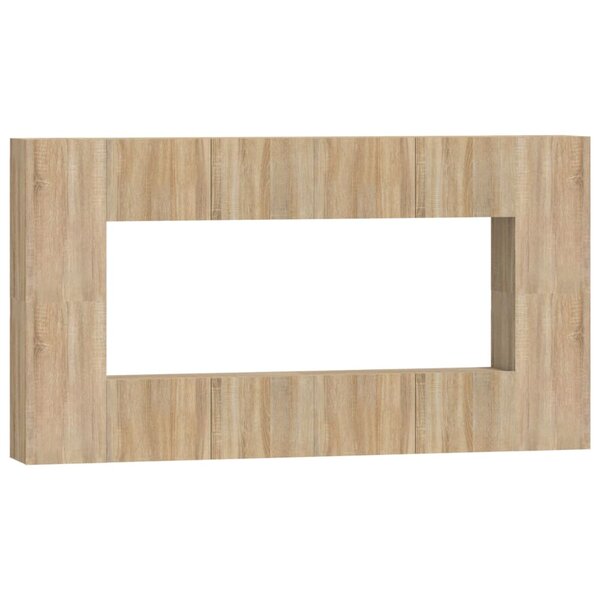 vidaXL Ensemble de meubles TV 8 Pièces Chêne sonoma Bois d'ingénierie