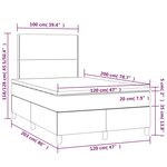 vidaXL Sommier à lattes de lit et matelas et LED Taupe 120x200cm Tissu