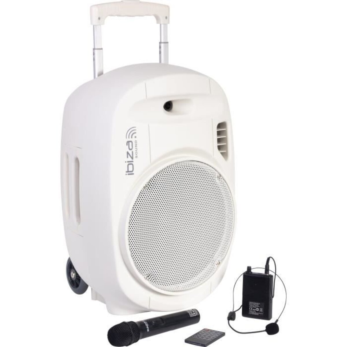 Enceinte sans fil Ibiza Sound PORT10UHF-BT - Système Portable Autonome Avec  USB/REC/VOX/BLUETOOTH et Micros UHF + Filaire
